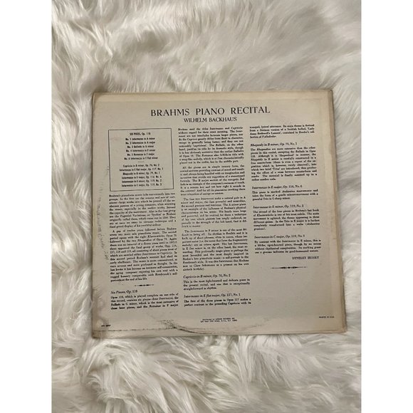 Brahms Piano Recital Vinyl / Record, Performed By WILHELM BACKHAUS - Picture 6 of 7